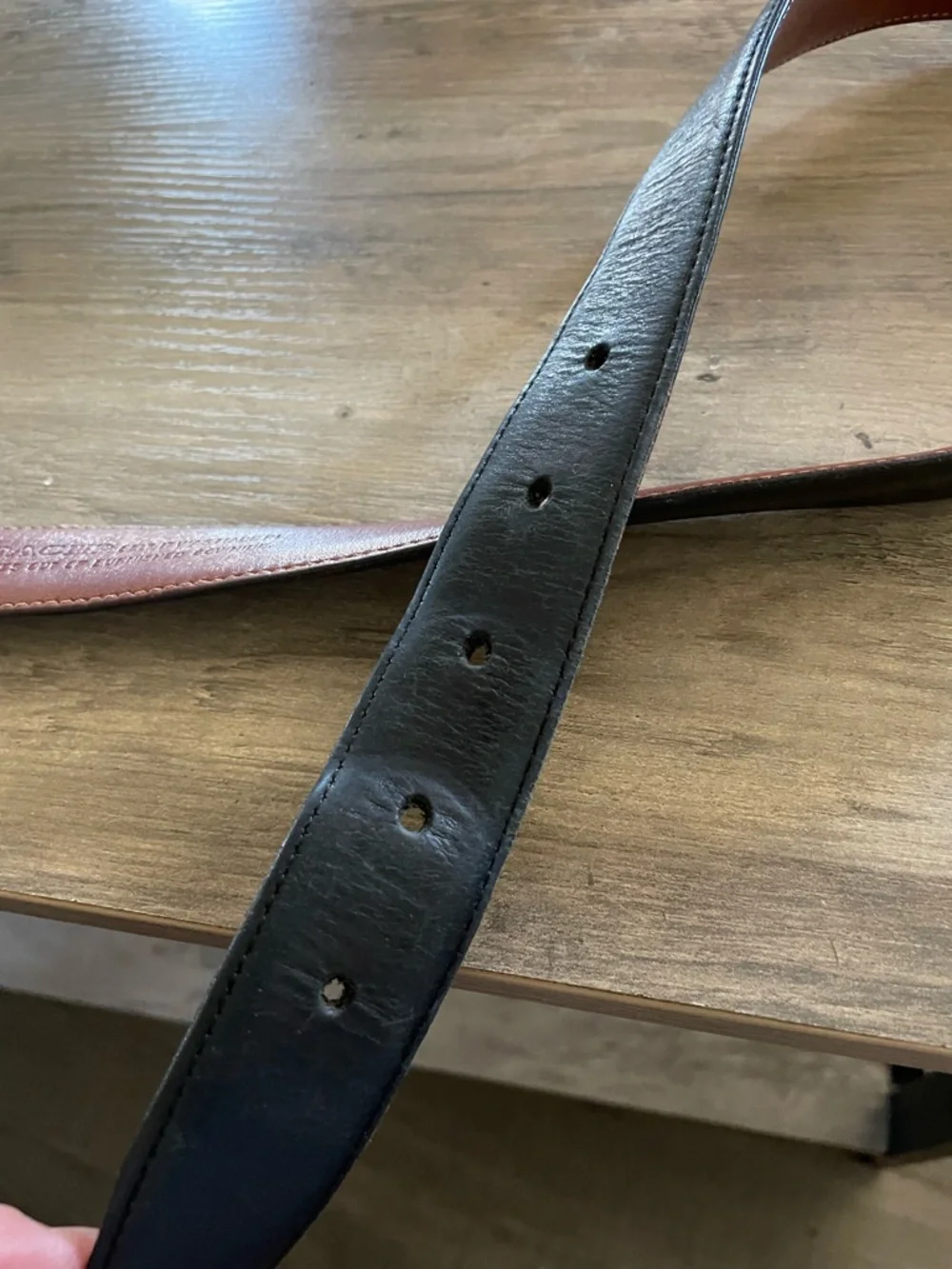Vintage Coach black Burnished cowhide leather  belt leather buckle women’s large